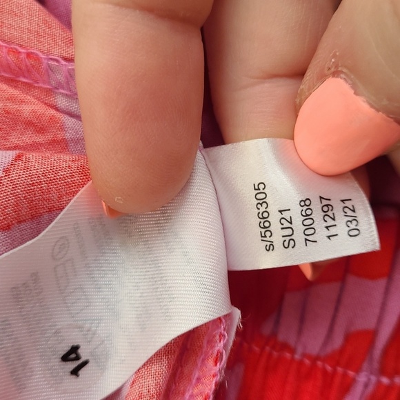 LOFT Pink Purple Floral Print Maxi Tiered Skirt - Picture 5 of 5